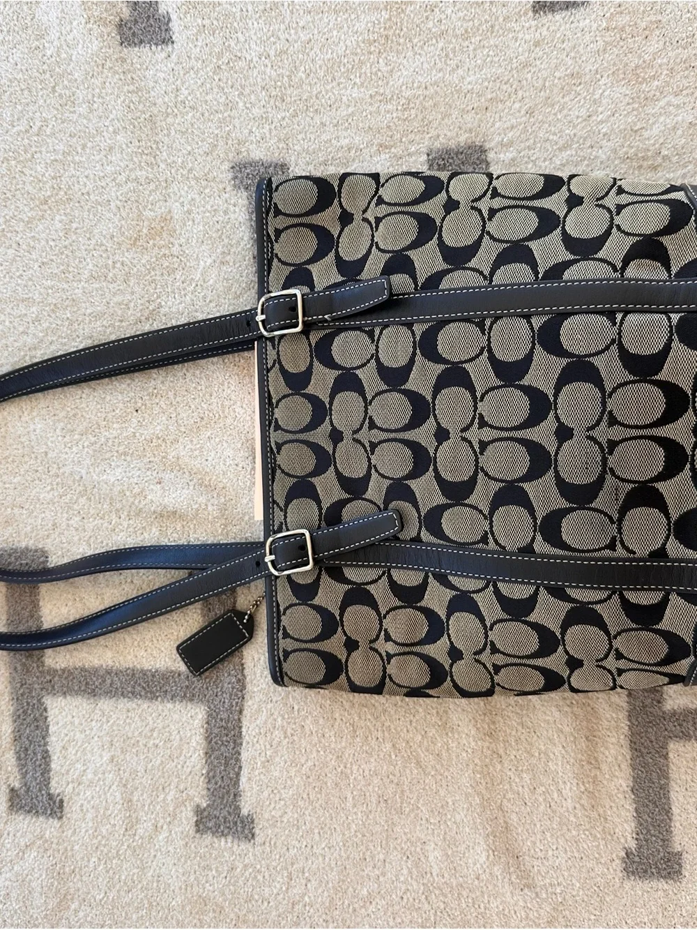 Coach Canvas Tote in Black “Hampton “ tote y2k